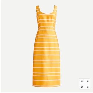 Scoopneck midi dress in jacquard stripes
